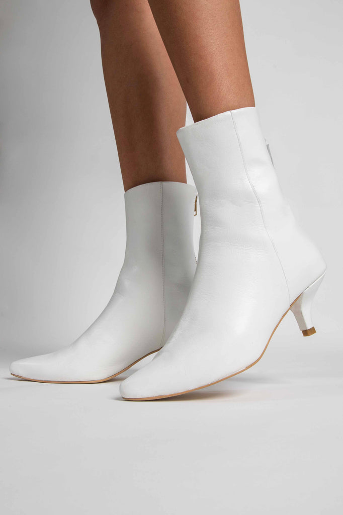 Bootie White Slim