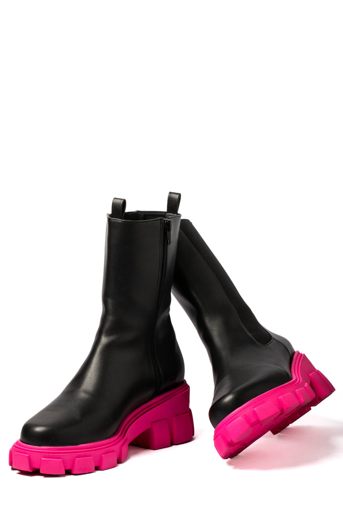 CHELSEA BOOT BLACK/PINK