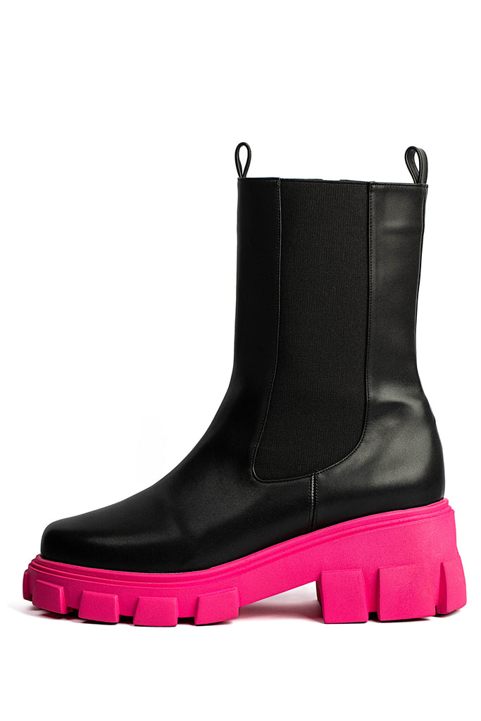 CHELSEA BOOT BLACK/PINK